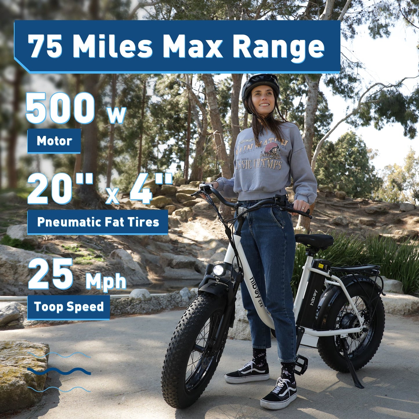 HIBOY EX6 STEP-THRU FAT TIRE ELECTRIC BIKE